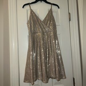 Champagne sequin dress